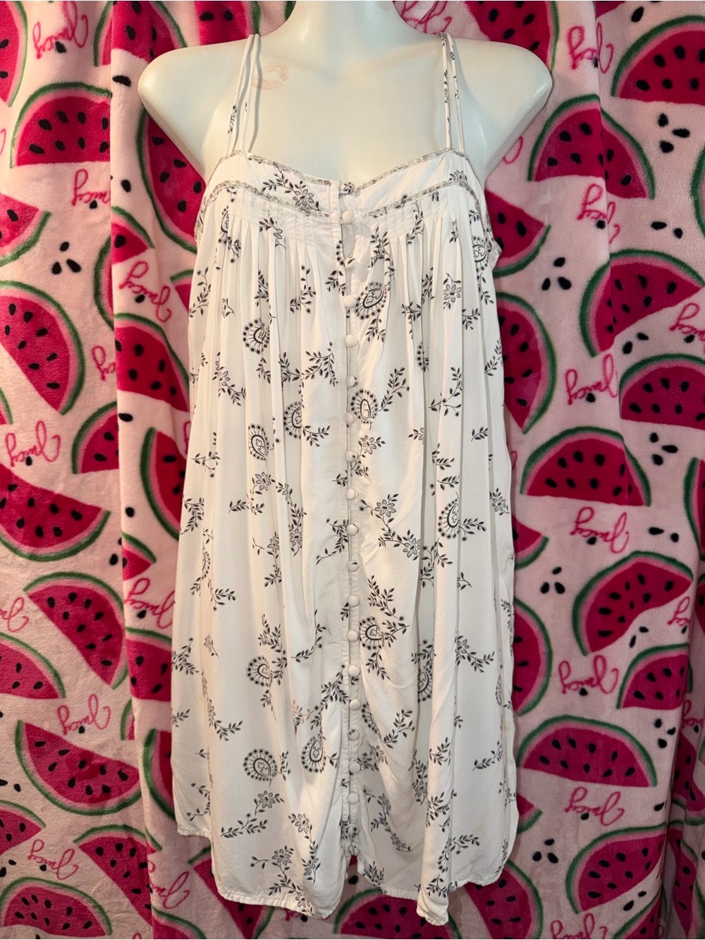 🤍 Abercrombie & Fitch Beaded Mini Dress with Floral Motif